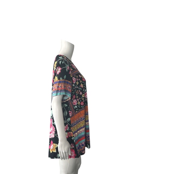 NWT $115 Johnny Was Lookout Favorite Short Sleeve Crewneck Swing Tee Size 1X - Picture 6 of 9